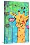 What's Up Giraffe-Jennifer McCully-Stretched Canvas