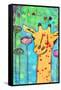 What's Up Giraffe-Jennifer McCully-Framed Stretched Canvas