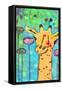 What's Up Giraffe-Jennifer McCully-Framed Stretched Canvas