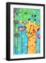 What's Up Giraffe-Jennifer McCully-Framed Giclee Print