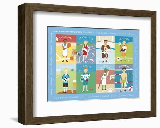 What's Your Favorite Sport?-Catrina Genovese-Framed Giclee Print