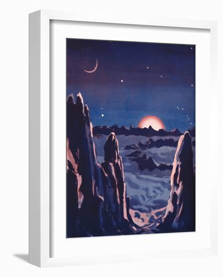 'What Sunrise on the Moon Must Be Like', 1935-Unknown-Framed Giclee Print