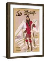 What the Elegant Frenchwoman is Wearing on the Slopes This Winter-G.p. Joumard-Framed Art Print