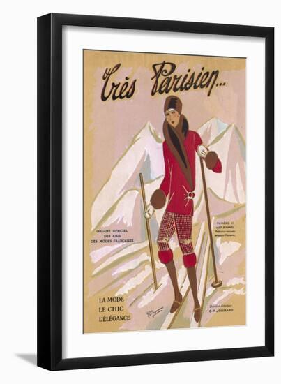 What the Elegant Frenchwoman is Wearing on the Slopes This Winter-G.p. Joumard-Framed Art Print