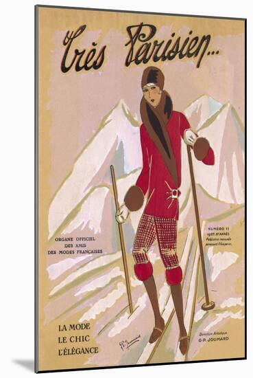 What the Elegant Frenchwoman is Wearing on the Slopes This Winter-G.p. Joumard-Mounted Art Print