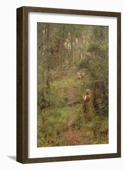 What the Little Girl Saw in the Bush, 1904-Frederick McCubbin-Framed Giclee Print