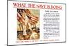 What the Navy is Doing, c.1918-Joseph Christian Leyendecker-Mounted Art Print