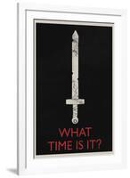 What Time Is It? Retro-null-Framed Art Print