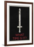 What Time Is It? Retro-null-Framed Art Print