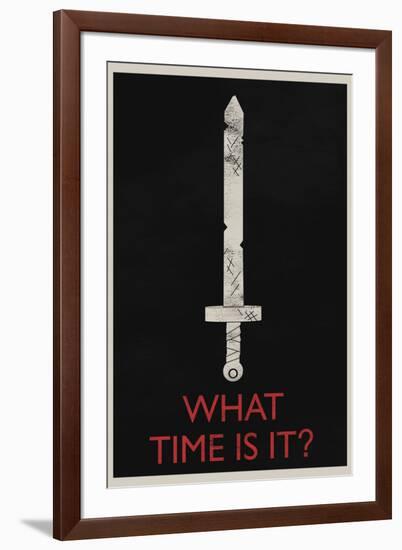 What Time Is It? Retro-null-Framed Art Print