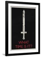 What Time Is It? Retro-null-Framed Art Print