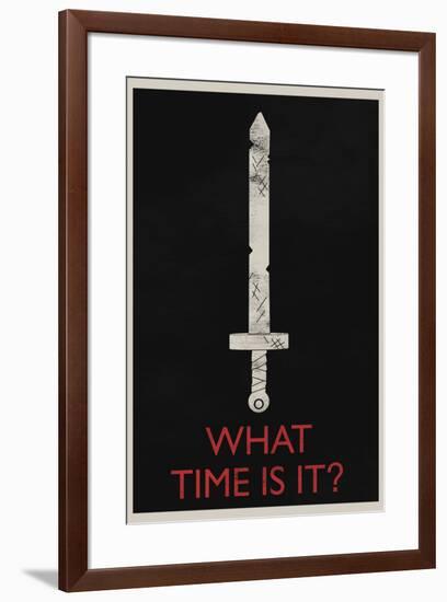 What Time Is It? Retro-null-Framed Art Print