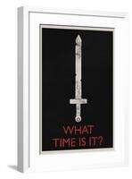 What Time Is It? Retro-null-Framed Art Print