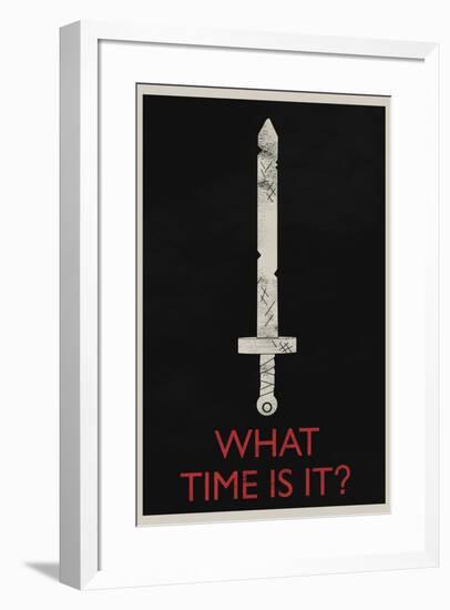 What Time Is It? Retro-null-Framed Art Print