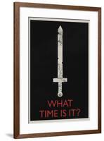 What Time Is It? Retro-null-Framed Art Print