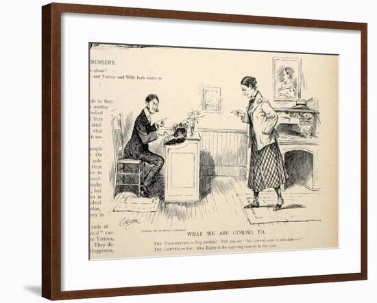 What We are Coming To, from Puck, April 27th 1898-Walter H. Gallaway-Framed Giclee Print