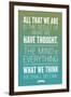 What We Think We Shall Become Buddha-null-Framed Premium Giclee Print