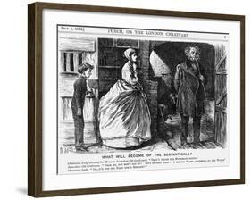 What Will Become of the Servant-Gals?, 1865-George Du Maurier-Framed Giclee Print