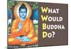 What Would Buddha Do Funny Poster Print-null-Mounted Poster