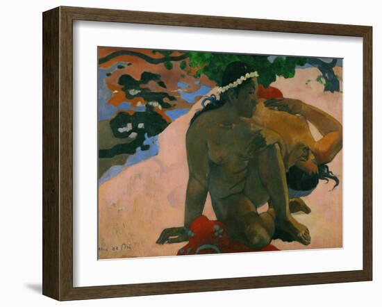 What, You are Jealous?-Paul Gauguin-Framed Giclee Print