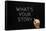 Whats Your Story Blackboard-Ivelin Radkov-Framed Stretched Canvas