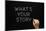 Whats Your Story Blackboard-Ivelin Radkov-Mounted Photographic Print