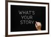 Whats Your Story Blackboard-Ivelin Radkov-Framed Photographic Print