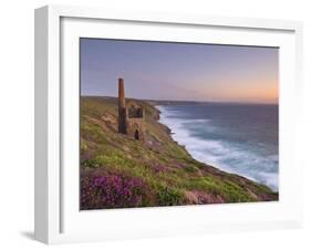 Wheal Coates, Abandoned Disused Cornish Tin Mine at Sunset, North Cornwall, England, United Kingdom-Neale Clark-Framed Photographic Print