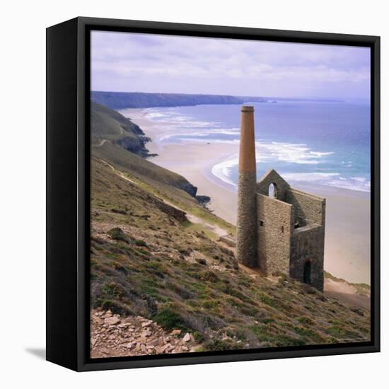Wheal Coates Mine, St. Agnes, Cornwall, England, UK-Roy Rainford-Framed Stretched Canvas
