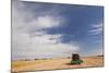 Wheat Field and Combine, North Platte, Nebraska, USA-Walter Bibikow-Mounted Photographic Print