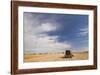 Wheat Field and Combine, North Platte, Nebraska, USA-Walter Bibikow-Framed Photographic Print
