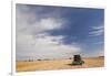 Wheat Field and Combine, North Platte, Nebraska, USA-Walter Bibikow-Framed Photographic Print