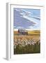 Wheat Field and Shack-Lantern Press-Framed Art Print