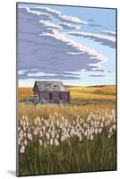 Wheat Field and Shack-Lantern Press-Mounted Art Print