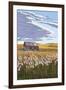 Wheat Field and Shack-Lantern Press-Framed Art Print