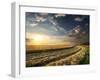 Wheat Field in Late Summer at Sunset-Givaga-Framed Photographic Print