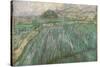 Wheat Field in Rain. Date/Period: Saint-Rémy, November 1889. Painting. Oil on canvas. Height: 73...-VINCENT VAN GOGH-Stretched Canvas