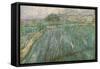 Wheat Field in Rain. Date/Period: Saint-Rémy, November 1889. Painting. Oil on canvas. Height: 73...-VINCENT VAN GOGH-Framed Stretched Canvas