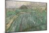 Wheat Field in Rain. Date/Period: Saint-Rémy, November 1889. Painting. Oil on canvas. Height: 73...-VINCENT VAN GOGH-Mounted Poster