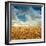 Wheat Field Landscape with Sky-Leonid Nyshko-Framed Photographic Print