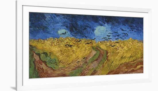 Wheat Field with Crows-Vincent Van Gogh-Framed Giclee Print