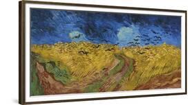 Wheat Field with Crows-Vincent Van Gogh-Framed Giclee Print