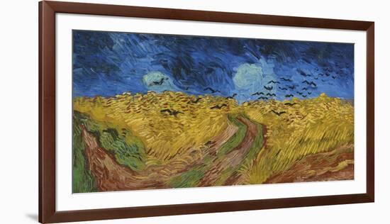 Wheat Field with Crows-Vincent Van Gogh-Framed Giclee Print