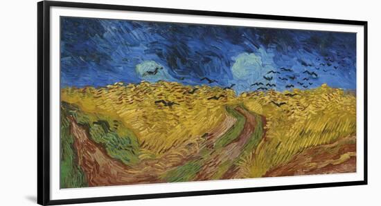 Wheat Field with Crows-Vincent Van Gogh-Framed Giclee Print