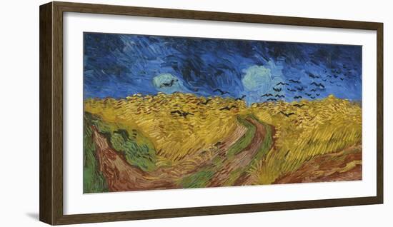 Wheat Field with Crows-Vincent Van Gogh-Framed Giclee Print