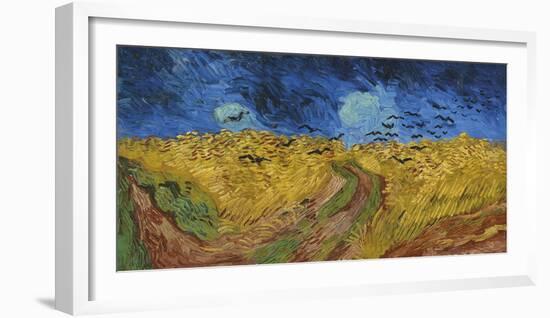 Wheat Field with Crows-Vincent Van Gogh-Framed Giclee Print