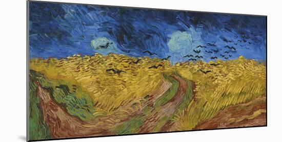 Wheat Field with Crows-Vincent Van Gogh-Mounted Giclee Print