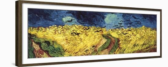 Wheat Field with Crows-Vincent van Gogh-Framed Premium Giclee Print