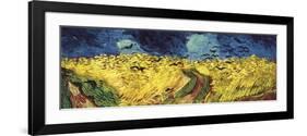 Wheat Field with Crows-Vincent van Gogh-Framed Premium Giclee Print