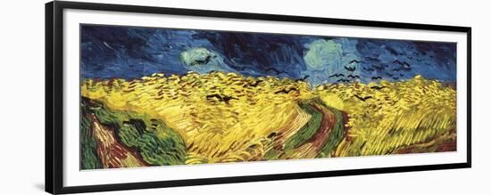 Wheat Field with Crows-Vincent van Gogh-Framed Premium Giclee Print